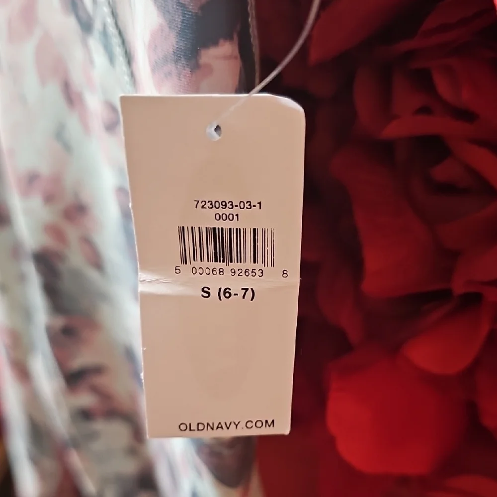 Old Navy NWT Girls Floral Print Leggings Size Small
